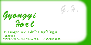 gyongyi horl business card